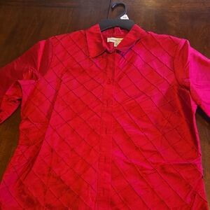 Vintage Red Quilted Blouse